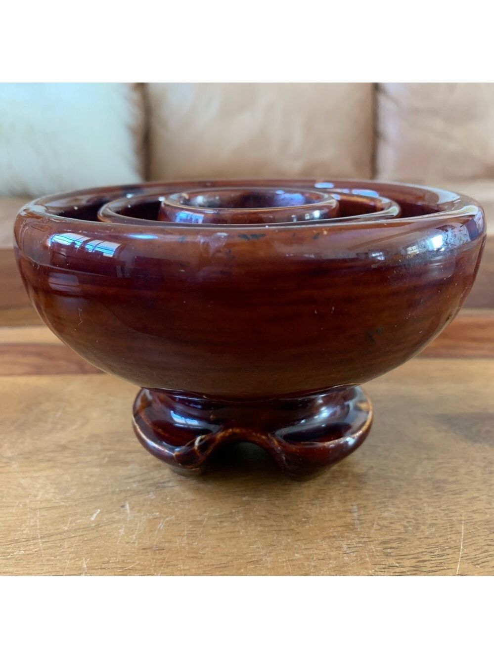 Vintage Pinco Brown Telephone Insulator